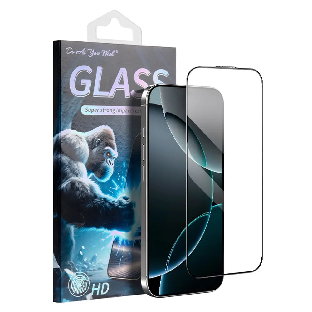 DO AS YOU WISH For iPhone 14 Pro Max Screen Protector Silk Printing Full Glue High Aluminum-silicon Glass Film - 1