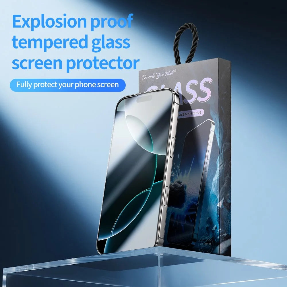 DO AS YOU WISH 5Pcs For iPhone 18 Pro Max / 17 Pro Max Screen Protector Silk Printing Full Glue High Aluminum-silicon Glass Film - 2