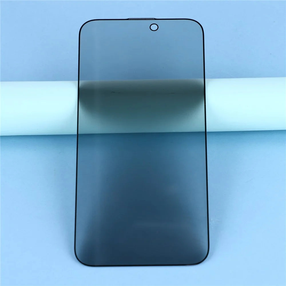 For iPhone 16 Pro  /  iPhone 17 Privacy Screen Protector 180 Degree Anti Spy Tempered Glass Film Full Coverage Silk Printing Edge - 4