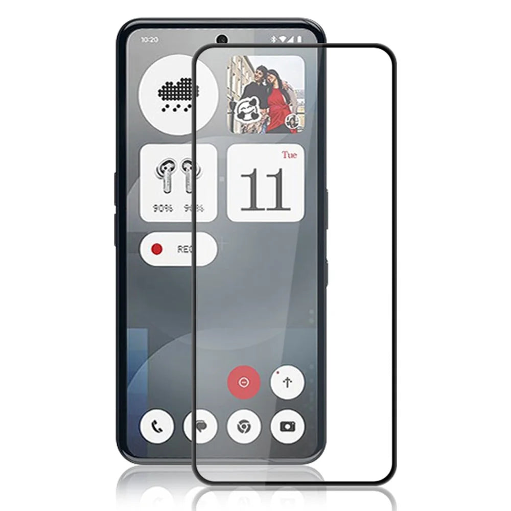 MOCOLO For Nothing Phone (3a) / (3a) Pro Screen Protector Anti-Shatter Silk Printing Tempered Glass Film - Black - 1