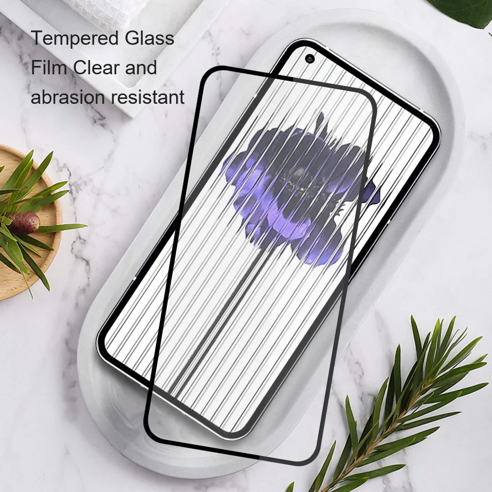 AMORUS For Nothing Phone (3a) / (3a) Pro Screen Protector Anti-Shatter Tempered Glass Film - Black - 5