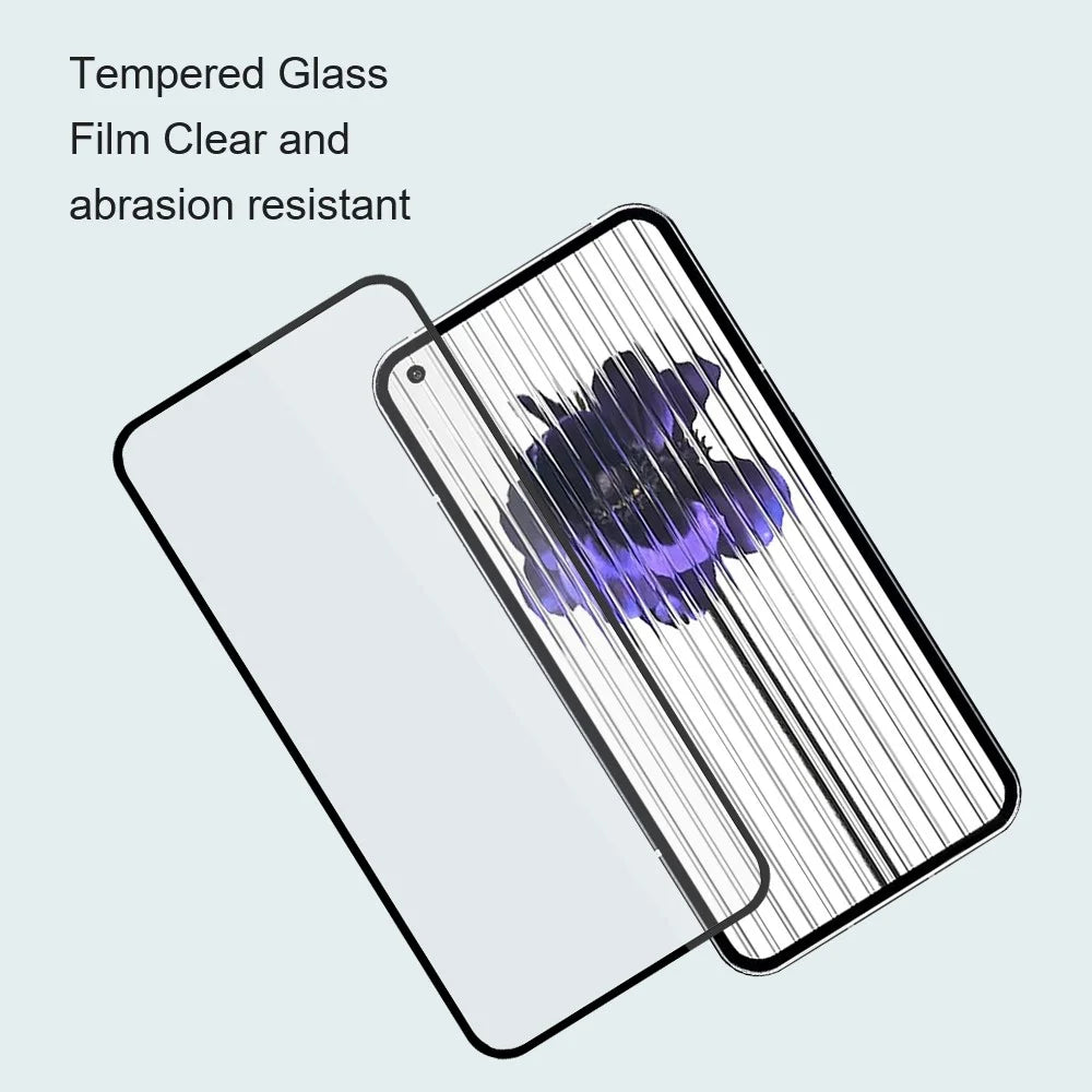 AMORUS 2Pcs For Nothing Phone (3a) / (3a) Pro Screen Protector Shatterproof Silk Printing Tempered Glass Film - Black - 6