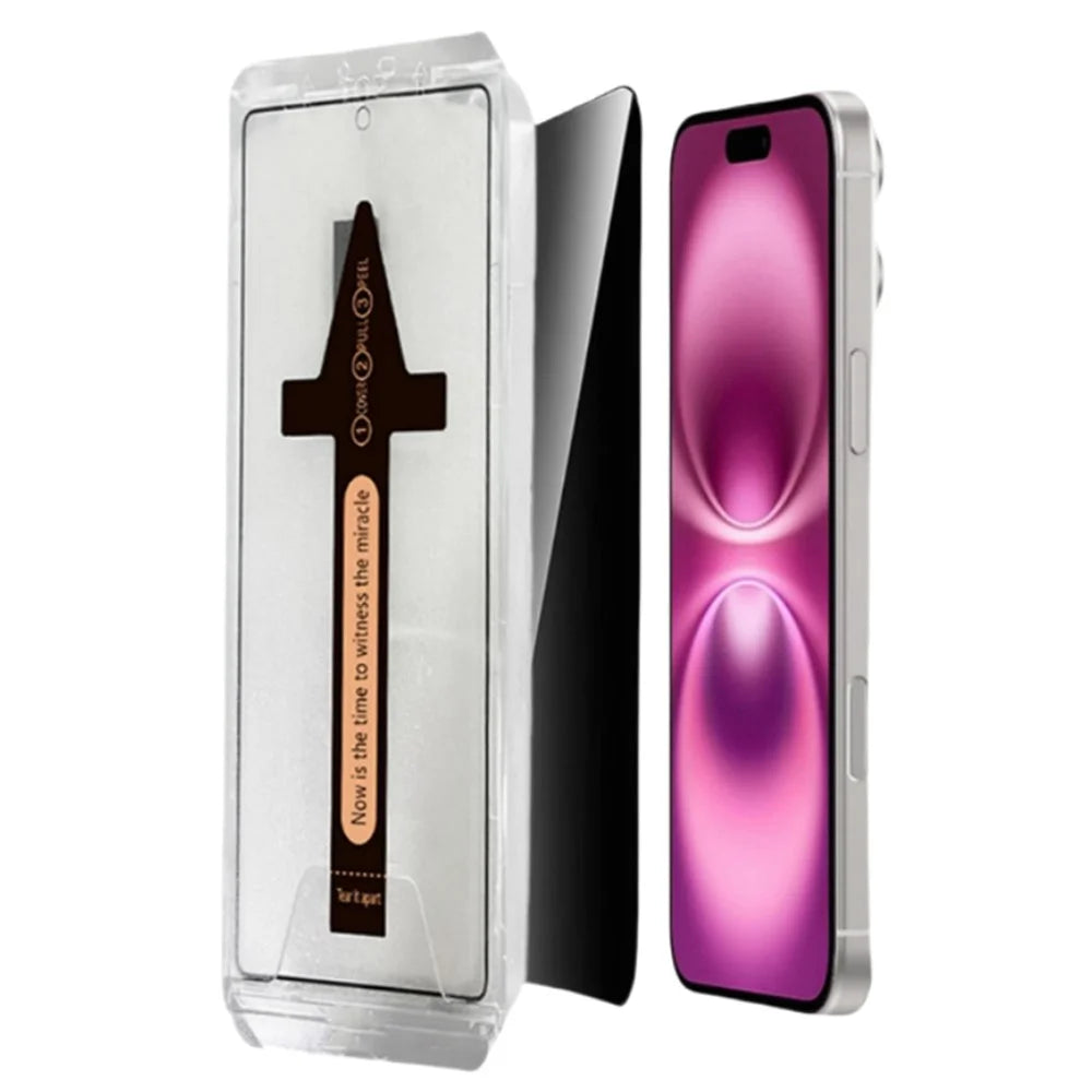 For iPhone Air Anti Spy Tempered Glass Screen Protector with Automatic Dust Removal Tool - 1