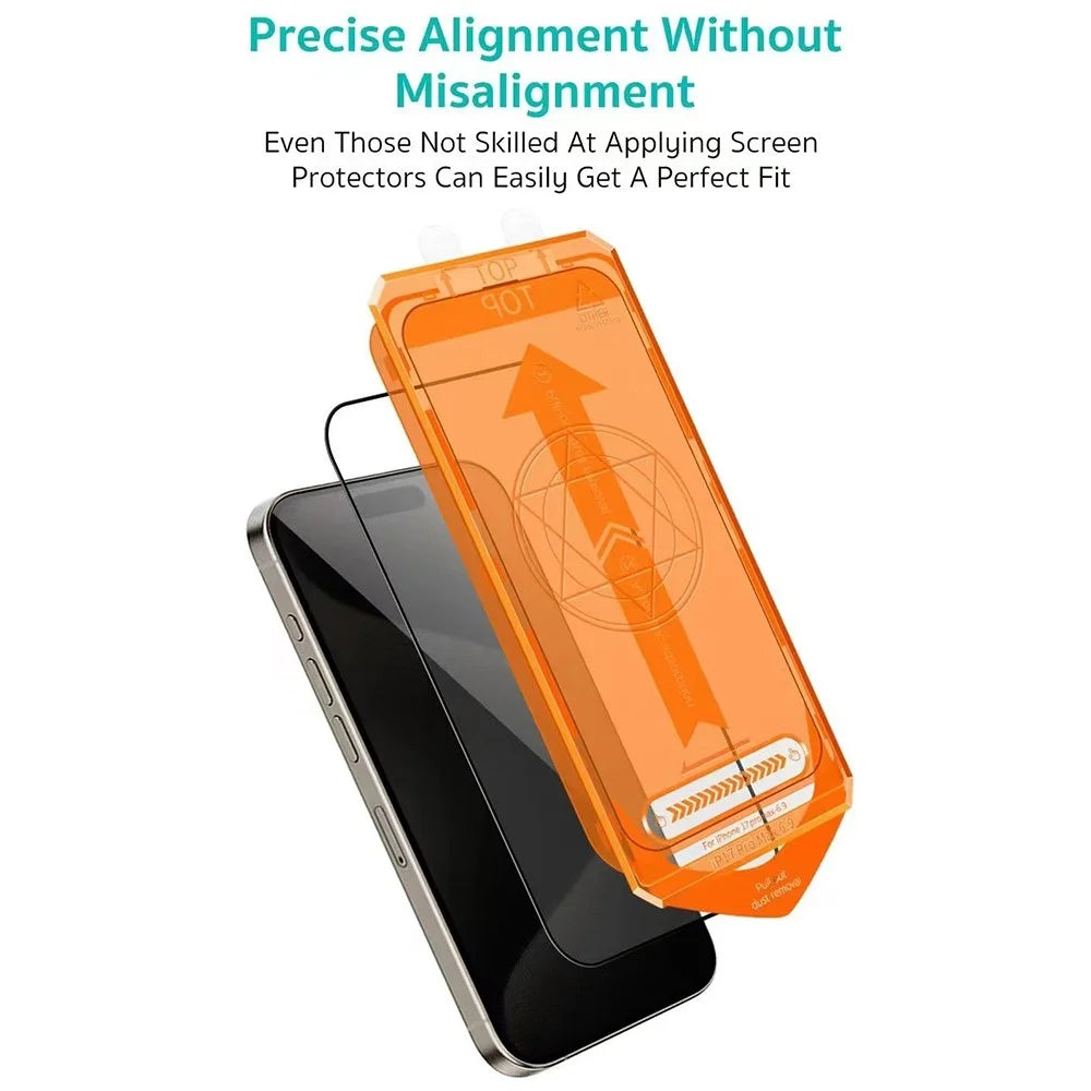 COTECI For iPhone Air Full Screen Protector HD Silk Printing Tempered Glass Film with Dust Removal Tool - 3