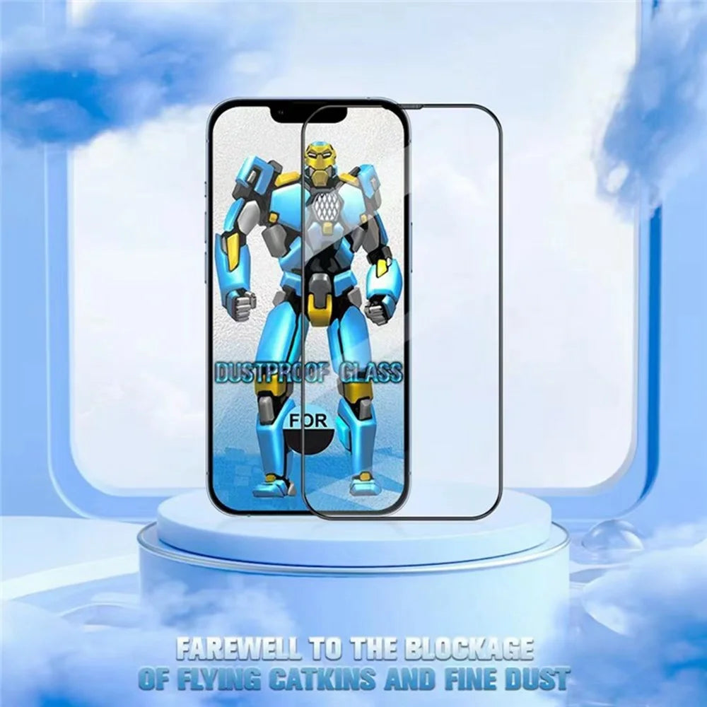 For iPhone 17 Screen Protector Full Coverage Shatterproof HD Tempered Glass Film with Anti Dust Net - 2