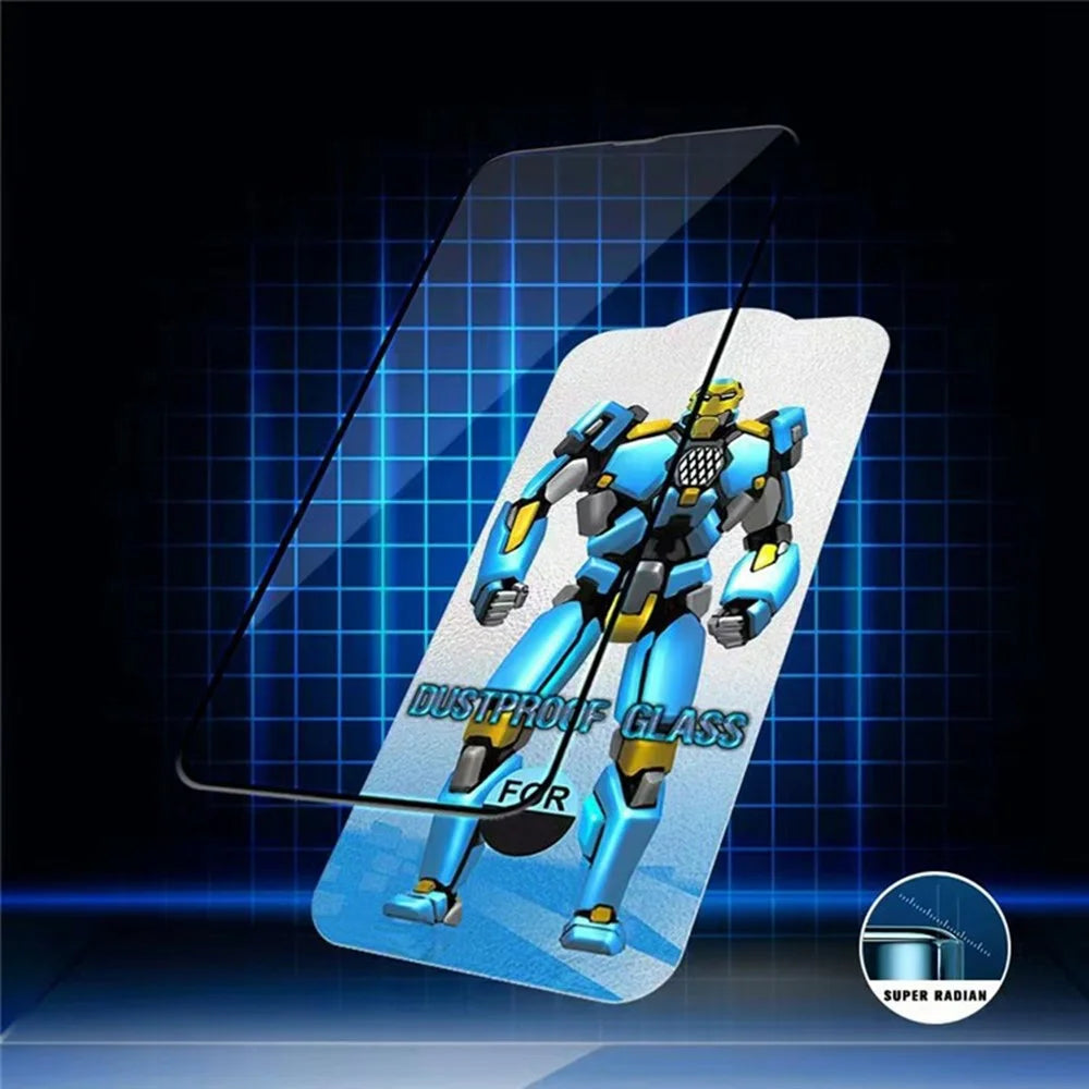 For iPhone Air Screen Protector Full Coverage Shatterproof HD Tempered Glass Film with Anti Dust Net - 6