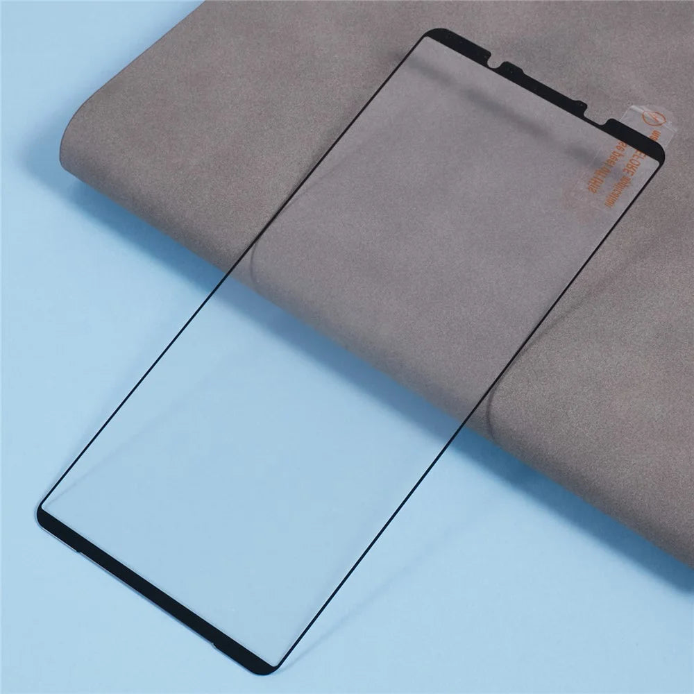 For Sony Xperia 10 VII Screen Protector Full Glue Silk Printing Tempered Glass Screen Film - 4