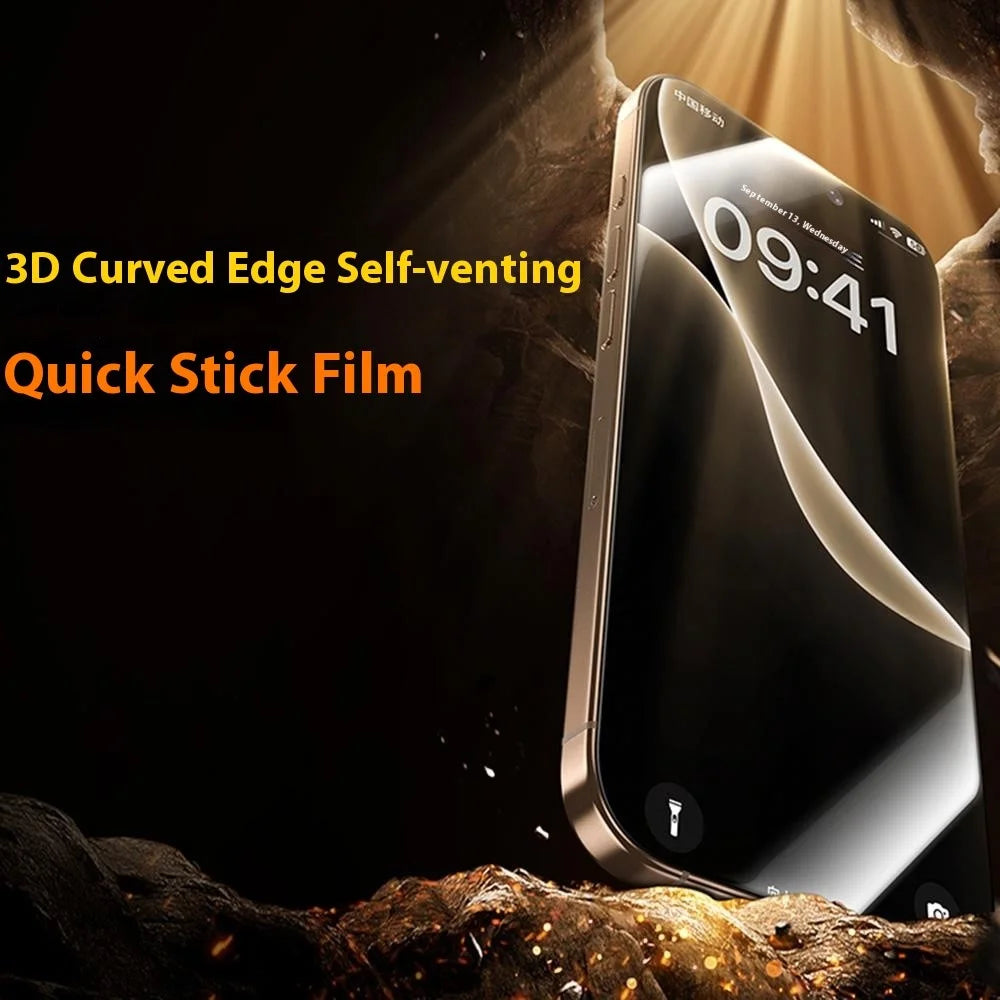 BENKS For iPhone 17 Pro Max Corning Gorilla Glass Screen Protector AR Anti Glare Hot Bending Full Glue Film - 3