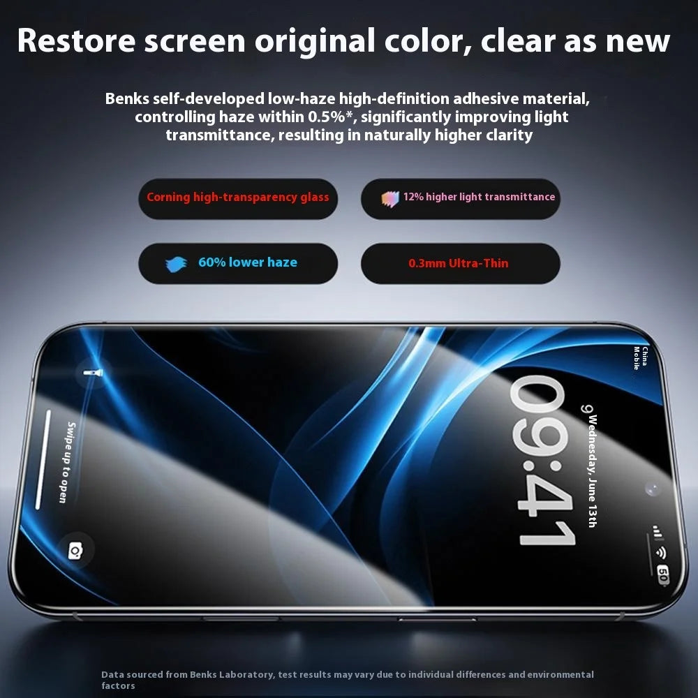 BENKS For iPhone 17 Pro Edge-Less Corning Gorilla Glass Ultra Clear Screen Protector - 2