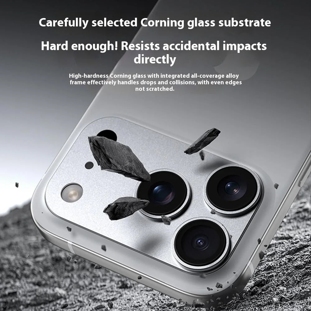 BENKS For iPhone 17 Pro Max Camera Lens Protector Corning Gorilla Glass + Metal Full Cover Lens Film - Orange - 3