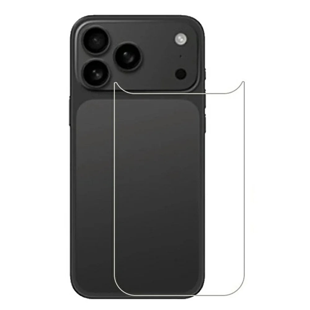 For iPhone 17 Pro Max HD Clear Tempered Glass Back Film 2.5D Arc Edge 9H Hardness Anti-Scratch Back Protector - 1