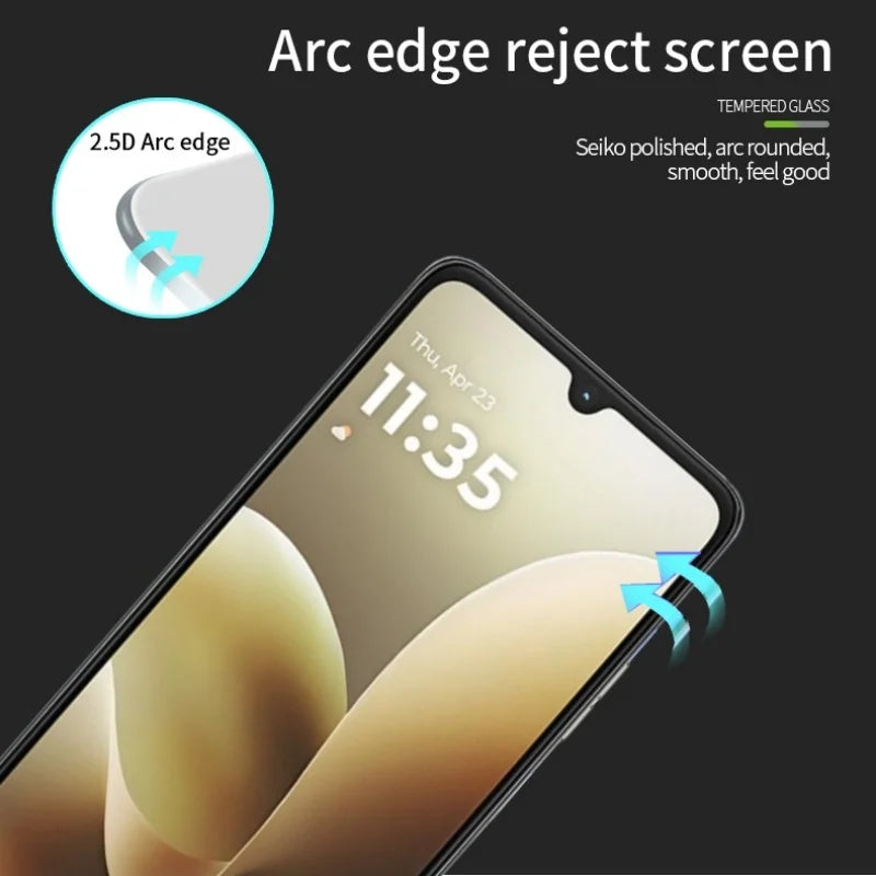 MOFI For Motorola Moto G06 Power 4G / Motorola Moto G06 4G Screen Protector  9H Full Glue Full Coverage High Aluminum-Silicon Glass Film - Black - 2