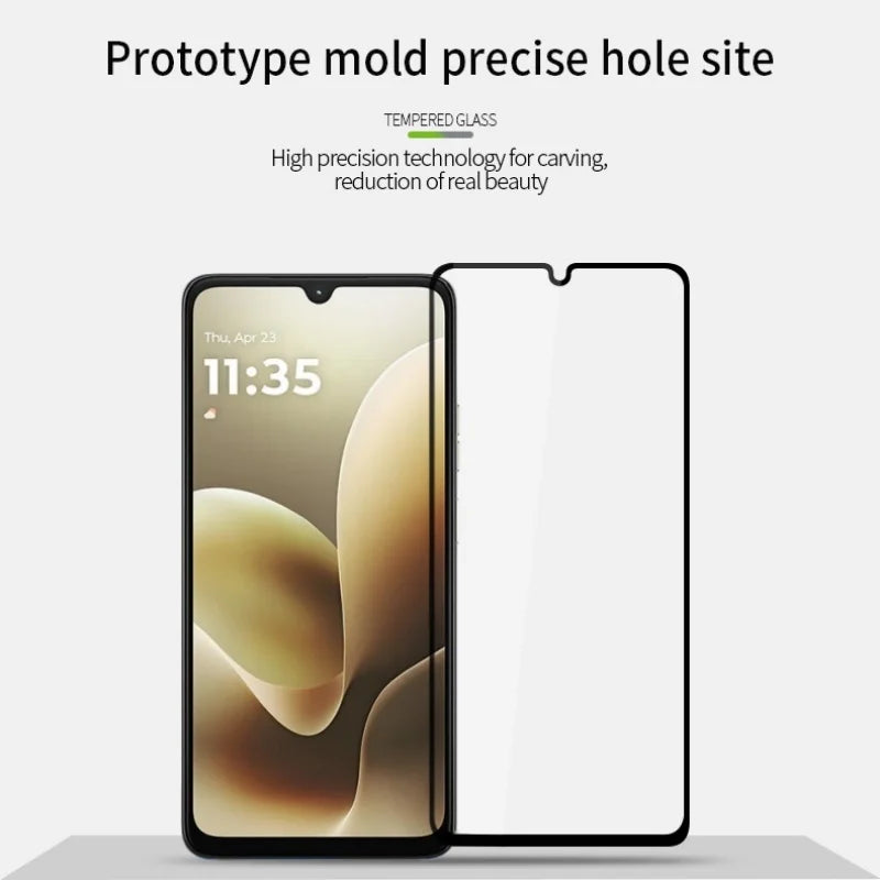 MOFI For Motorola Moto G06 Power 4G / Motorola Moto G06 4G Screen Protector  9H Full Glue Full Coverage High Aluminum-Silicon Glass Film - Black - 3