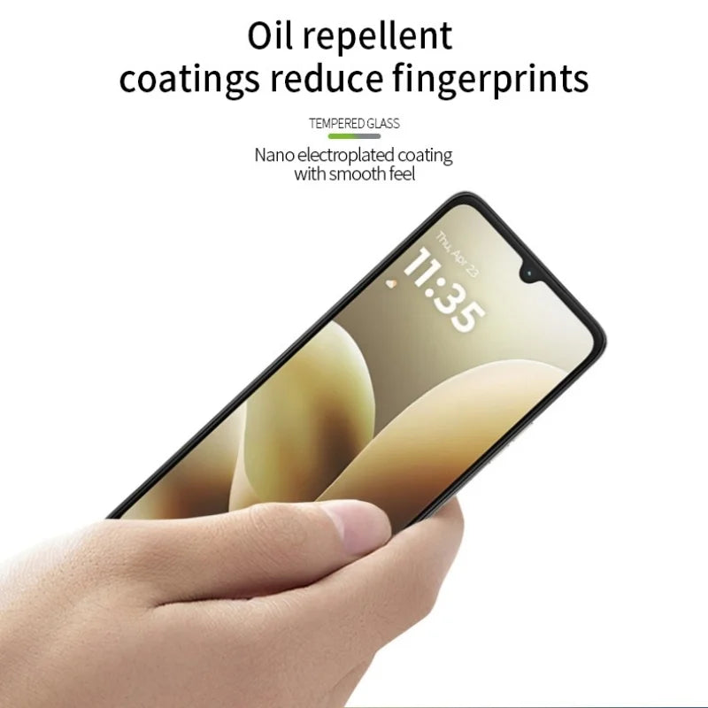 MOFI For Motorola Moto G06 Power 4G / Motorola Moto G06 4G Screen Protector  9H Full Glue Full Coverage High Aluminum-Silicon Glass Film - Black - 4