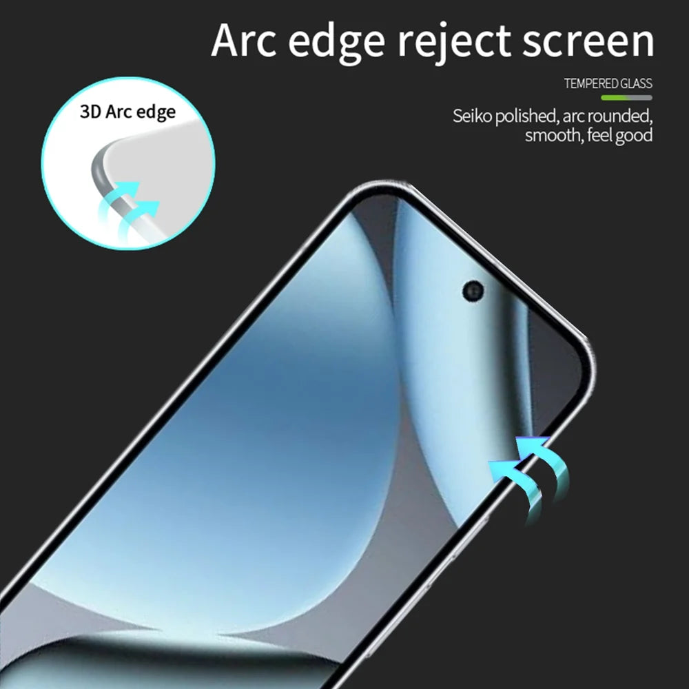 MOFI For Google Pixel 10 Pro / Google Pixel 10 Screen Protector  9H 3D Curved Tempered Glass Film - Black - 2