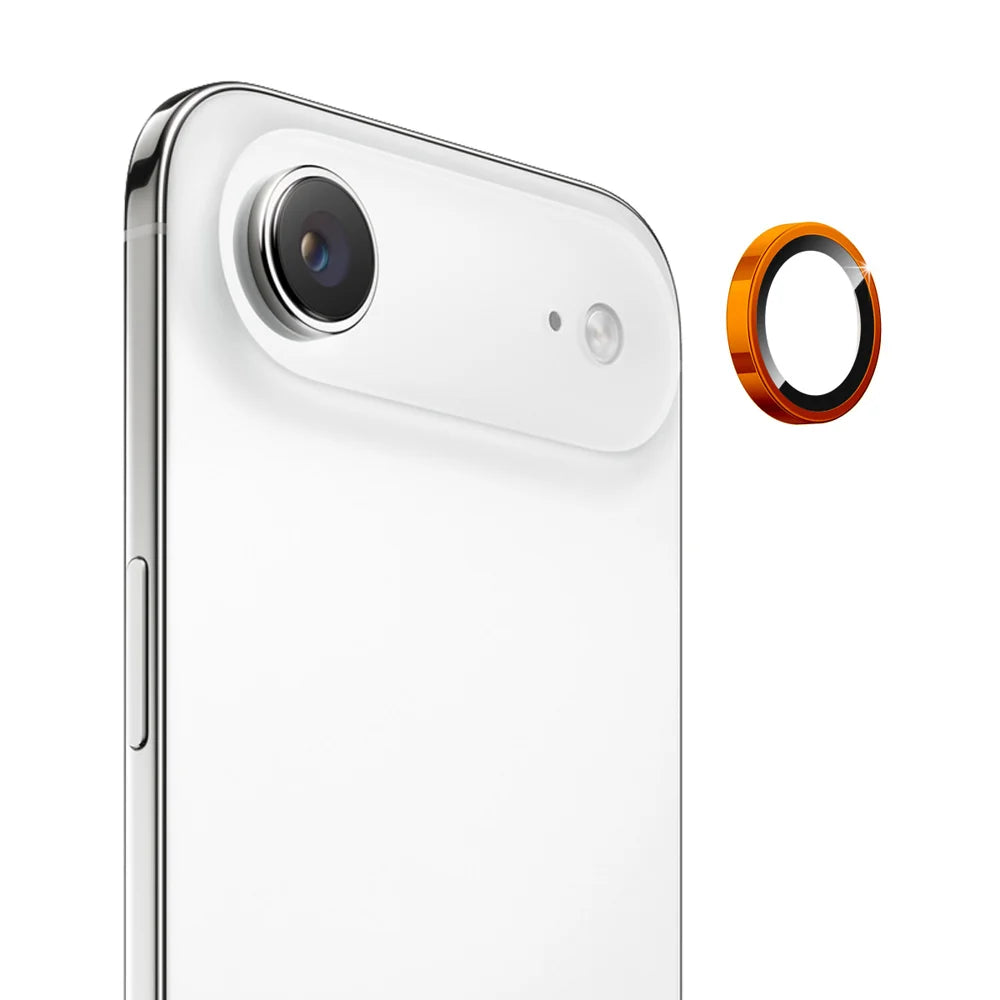ENKAY HAT PRINCE For iPhone Air Camera Lens Film   Tempered Glass+Aluminum Alloy Lens Protector - Orange - 1