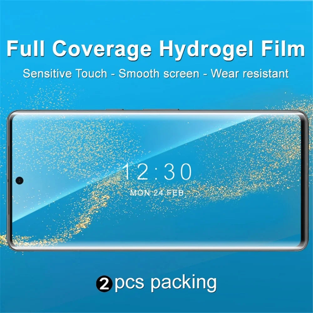 IMAK 2Pcs / Set Hydrogel Film III for Google Pixel 7 Pro 5G, Ultra Clear Soft TPU Anti-explosion Film Full Coverage Front Screen Protector - 2
