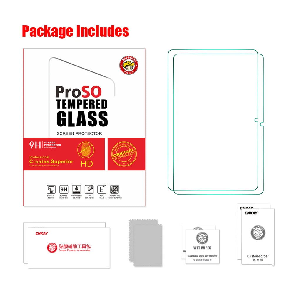 ENKAY HAT PRINCE For Motorola Moto Pad 60 Pro 2Pcs Screen Protector   9H 2.5D 0.33mm High Aluminium-silicon Glass Film - Transparent - 7