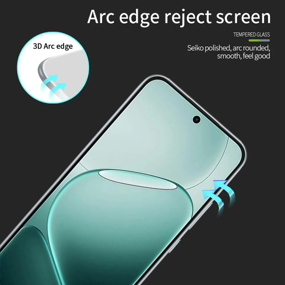 PINWUYO For Oppo A6 Pro 5G Tempered Glass Film  Explosion-proof 9H 3D Full Screen Protector - Black - 2