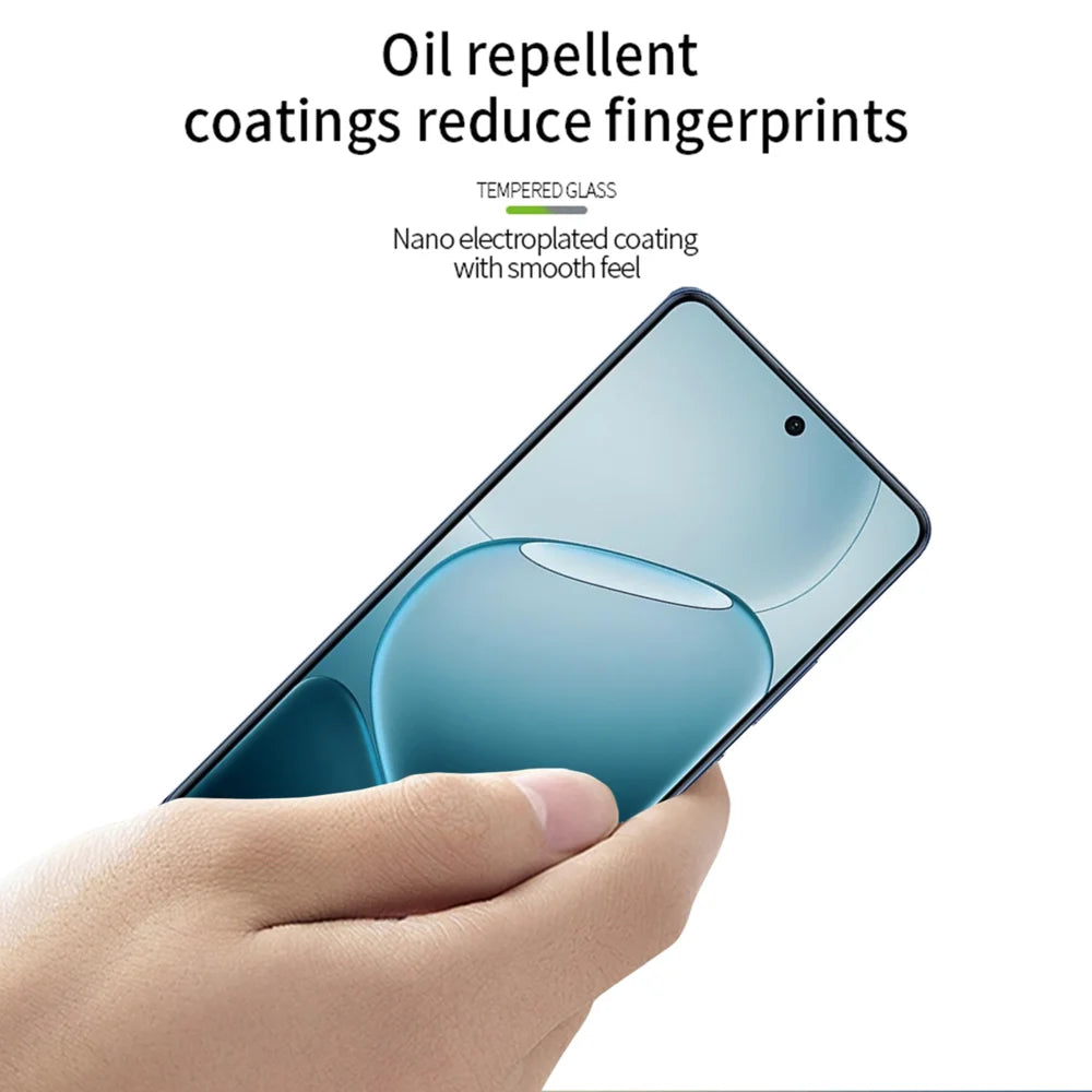 MOFI For Oppo A6 Max 5G / Oppo A6 GT 5G Screen Protector  9H Full Glue Full Coverage High Aluminum-Silicon Glass Film - Black - 4