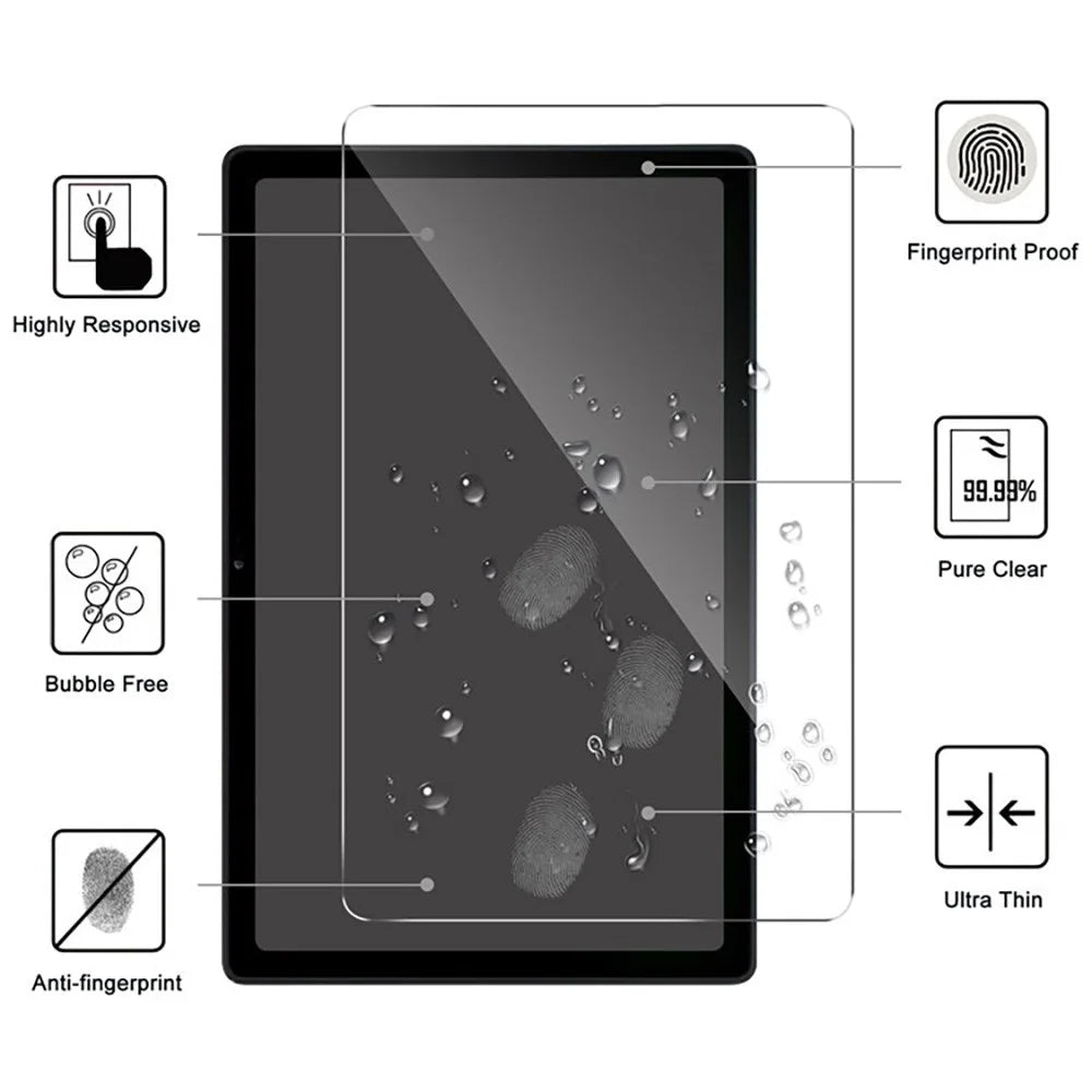For Motorola Moto Pad 60 Neo Tempered Glass Screen Protector 2.5D Straight Edge Full Screen Film Full Glue - 3
