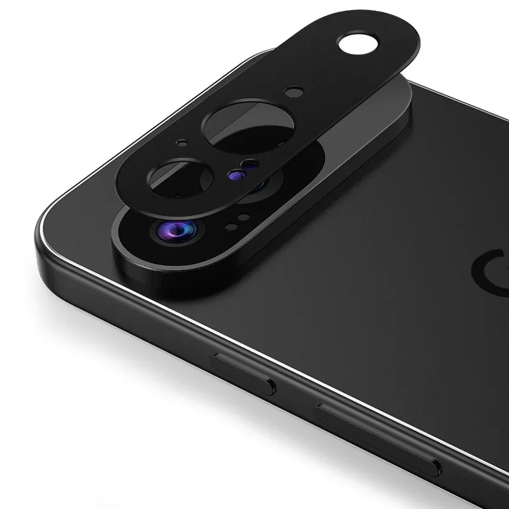For Google Pixel 9 Tempered Glass Lens Protector Silk Printing Camera Lens Film - Black - 1