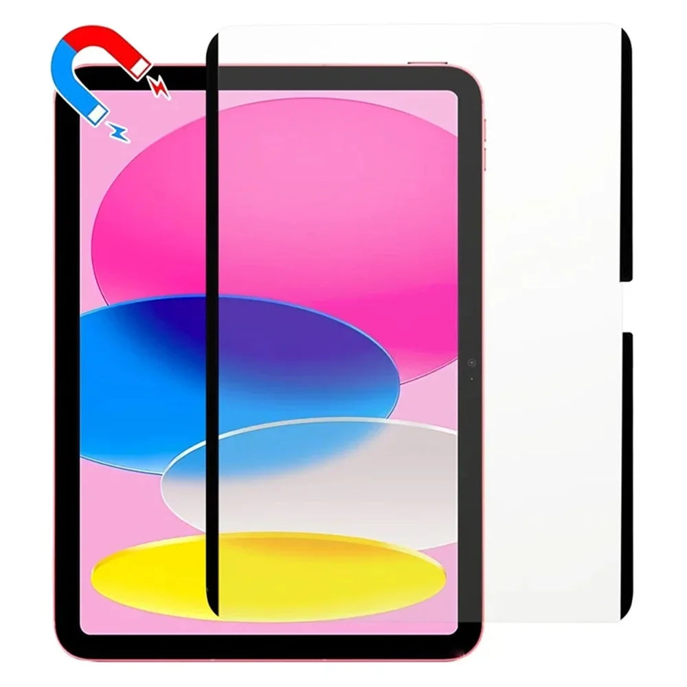 For iPad 10.9 (2022) / iPad (2025) Paper-Feel Magnetic Screen Protector Detachable and Reusable Screen Film (NOT Complete Covering) - Black - 1