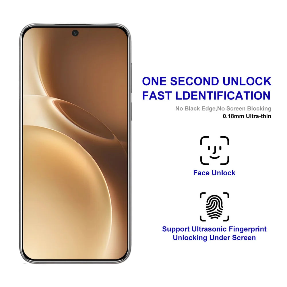 ENKAY HAT PRINCE For vivo X300 5G 2Pcs Screen Protector   Silk Printing 0.18mm High Aluminum-silicon Glass (Fingerprint Unlock) - Transparent - 2