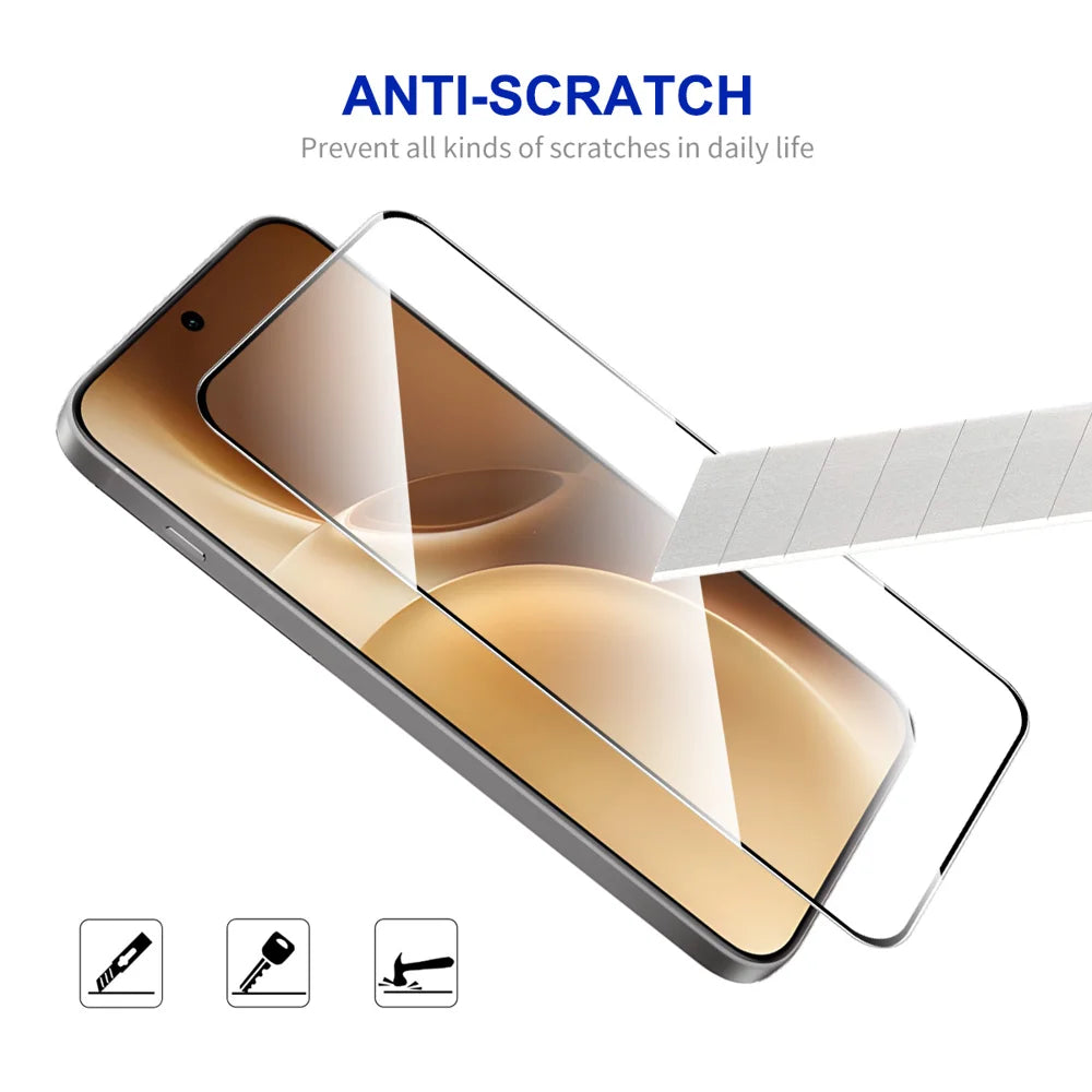 ENKAY HAT PRINCE For vivo X300 5G 2Pcs Screen Protector   Silk Printing 0.18mm High Aluminum-silicon Glass (Fingerprint Unlock) - Transparent - 5