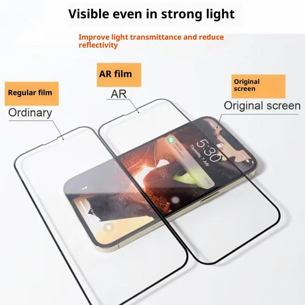 For iPhone Air Screen Protector AR Anti Reflective HD Full Glue High Aluminium-Silicon Glass Film - 6