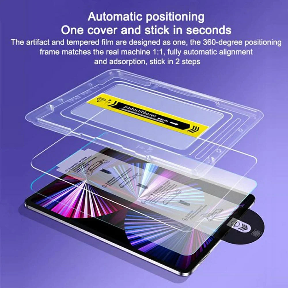 For iPad Pro 13 (2025)  /  (2024) Screen Protector Tempered Glass HD Film with Automatic Dust Removal Tool - 4