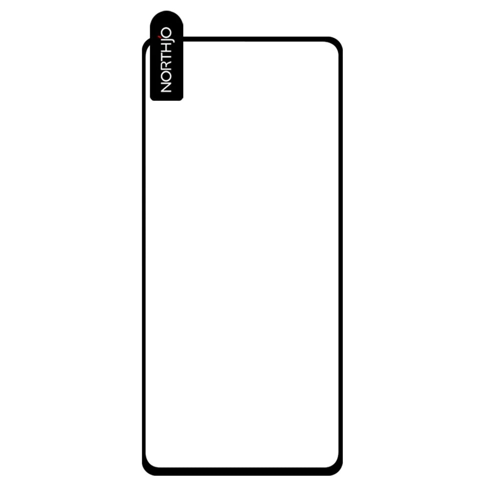 NORTHJO A+ 0.3mm 2.5D Screen Protector for Samsung Galaxy A73 5G, Full Cover Silk Printing High Aluminum-silicon Glass Anti-fingerprint Film - Black - 2