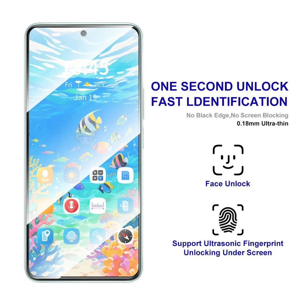 ENKAY HAT PRINCE For vivo iQOO 15 5G Screen Protector 0.18mm Silk Printing Full Glue High Aluminium-Silicon Glass Film Fingerprint Unlock - 4