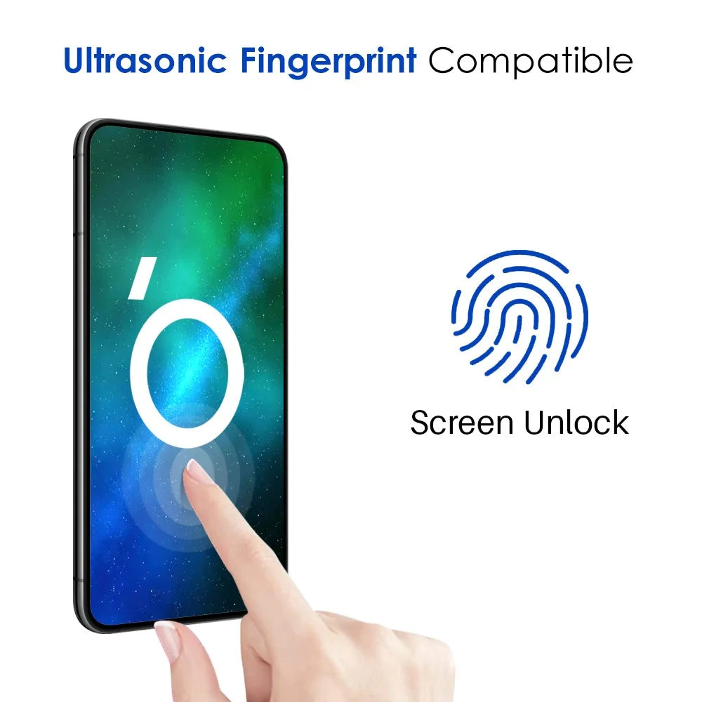 NORTHJO A++ For Samsung Galaxy S22 5G / S23 HD Clear Screen Protector Silk Printing 0.15mm 2.5D Anti-explosion Full Size High Aluminum-silicon Glass Film (Support Fingerprint Unlock) - Black - 3