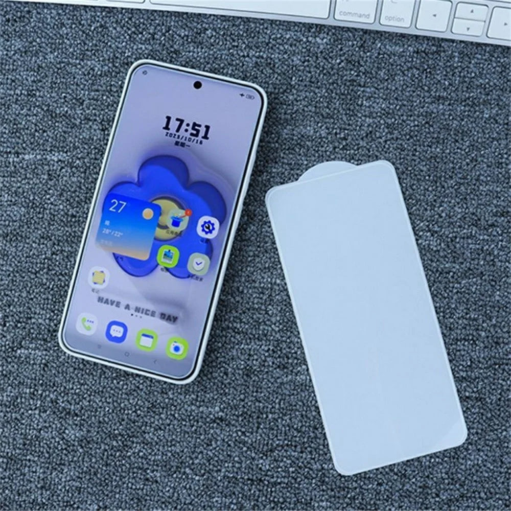 For vivo iQOO 15 5G Full Screen Protector Full Glue White Edge Electroplated High Aluminum-Silicon Glass Film (Fingerprint Unlock) - 2