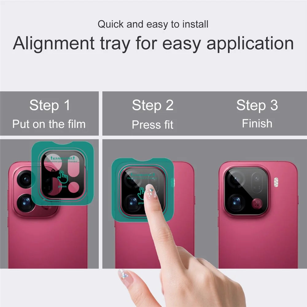 IMAK For Oppo Find X9 Pro 5G Tempered Glass Full Coverage Camera Lens Protector with Self Positioning Frame (Black Version) - 4