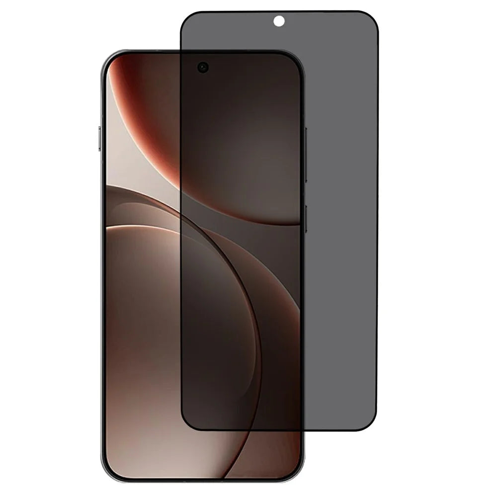 For Oppo Find X9 5G Tempered Glass 180 Degree Anti-Peep Film Black Edge Full Glue Full Screen Protector with Fingerprint Unlock - 1
