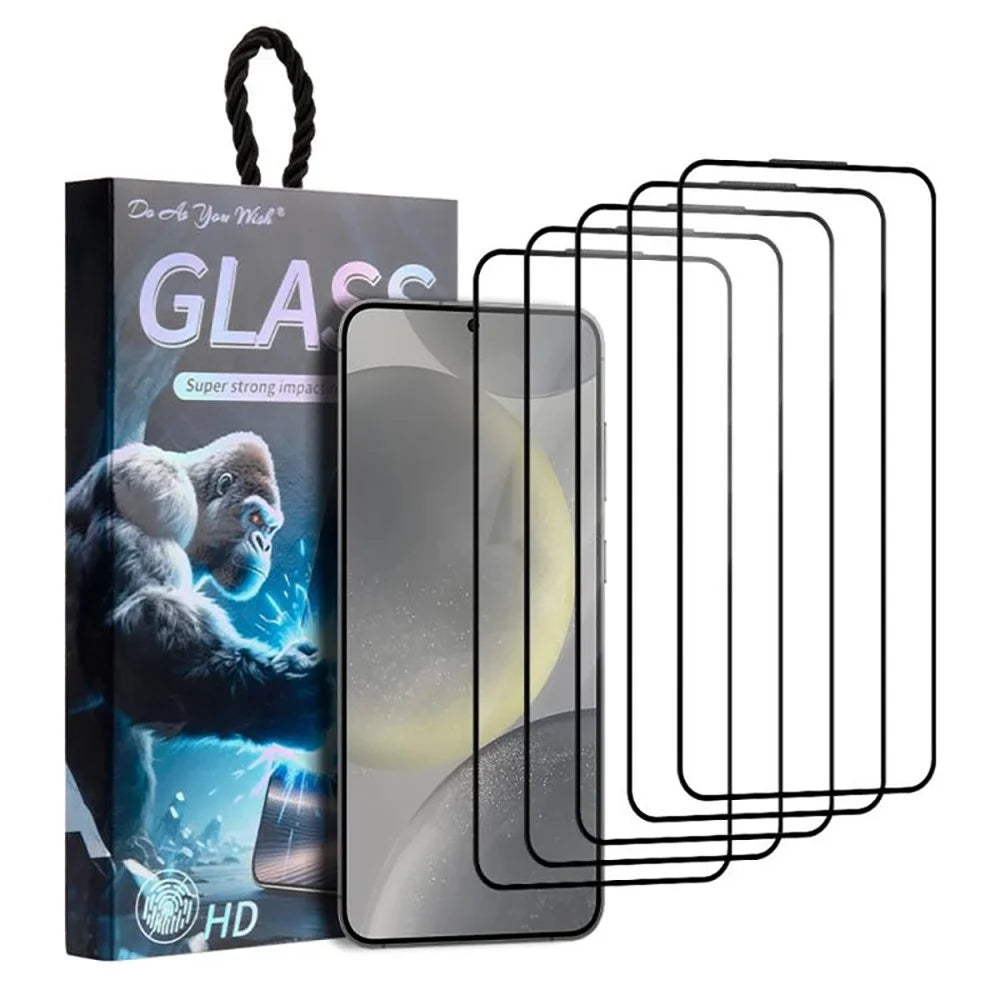 DO AS YOU WISH 5Pcs For Samsung Galaxy S24 Screen Protector Silk Printing Full Glue High Aluminum-silicon Glass Film - 1