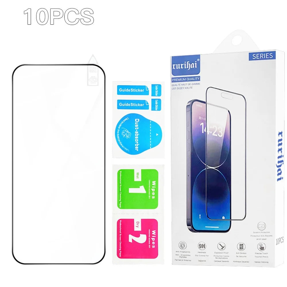RURIHAI 10Pcs For Oppo Find X9 Pro 5G Full Glue High Aluminium-Silicon Glass Film 0.26mm 2.5D Full Screen Protector - 7