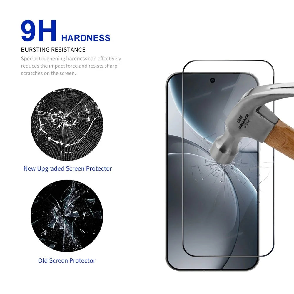 RURIHAI For Oppo Find X9 Pro 5G Full Screen Protector Full Glue Secondary Hardening High Aluminium-Silicon Glass Film - 3
