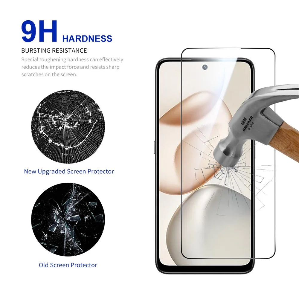 RURIHAI Full Screen Protector for Honor X7d 4G / X7d 5G / 400 Smart 5G / 400 Smart 4G Full Glue Secondary Hardening High Aluminium-Silicon Glass Film - 3
