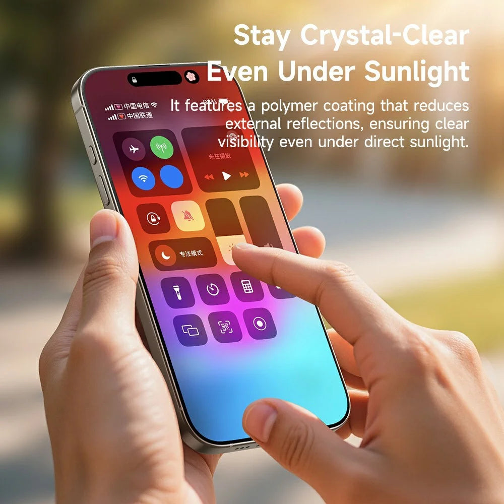 ROCK For iPhone 17 Pro Tempered Glass Full Screen Protector Silk Printing Ultra Clear Full Glue Film - 5