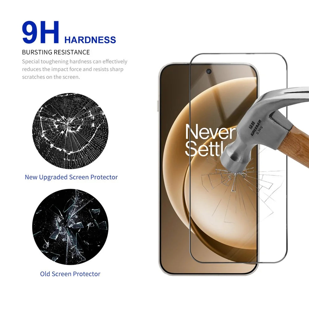 RURIHAI 10Pcs For OnePlus 15 5G Full Glue Screen Protector High Aluminium Silicon Glass Film, Ultrasonic Fingerprint Unlock - 3