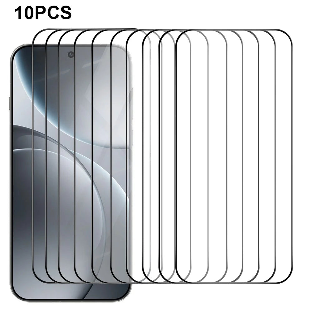 RURIHAI 10Pcs For Oppo Find X9 5G Full Glue Screen Protector High Aluminium Silicon Glass Film, Ultrasonic Fingerprint Unlock - 1