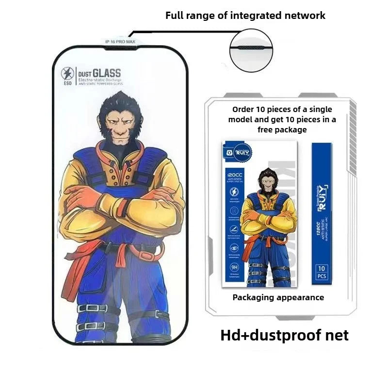 For iPhone 11 10Pcs Full Screen Protector 3D Arc 120C Anti-Static Silk Printing High Aluminium-silicon Glass Film - As Shown - 2