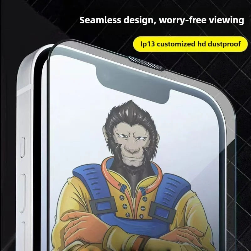 For iPhone XS Max 6.5 inch 10Pcs Full Screen Protector 300C Large Arc Anti Static Silk Printing HD Clear Tempered Glass Film - As Shown - 2