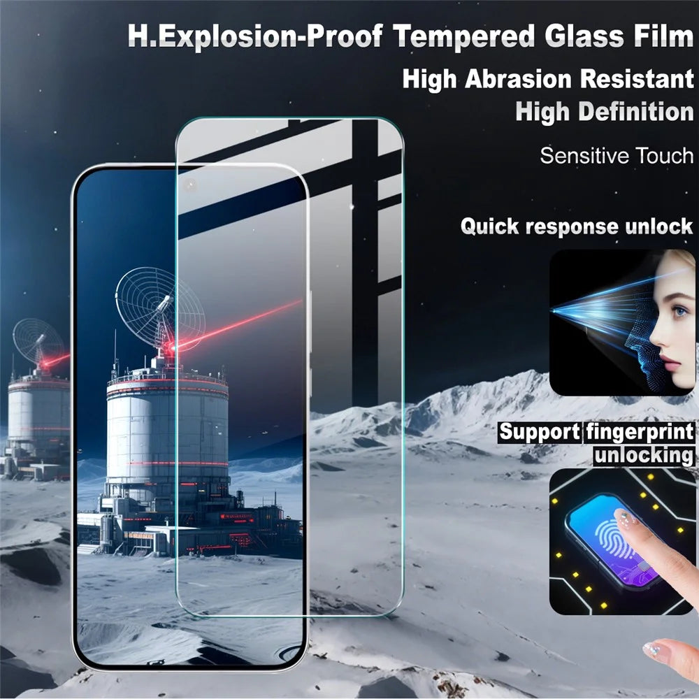 IMAK H Series For vivo iQOO 15 5G Screen Protector Tempered Glass HD Clear Film (NOT Complete Covering) (Fingerprint Unlock) - 2