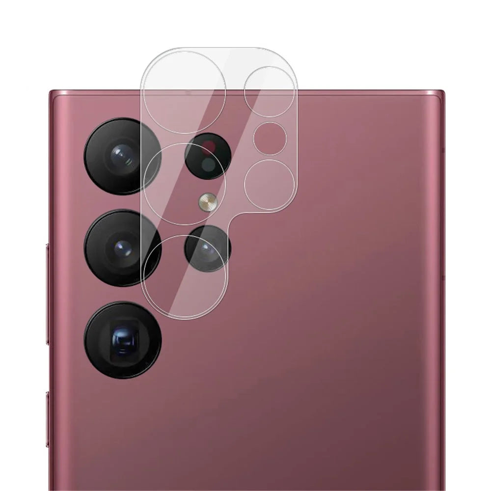 IMAK Ultra Clear Anti-scratch Camera Lens Protector for Samsung Galaxy S23 Ultra, Anti-explosion Integrated Tempered Glass Lens Film + Acrylic Lens Cap - 6