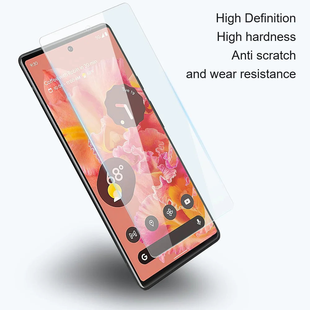 AMORUS For Google Pixel 10a Front Screen Protector 2.5D Arc Edge 9H High Aluminum-Silicon Glass Film - 6