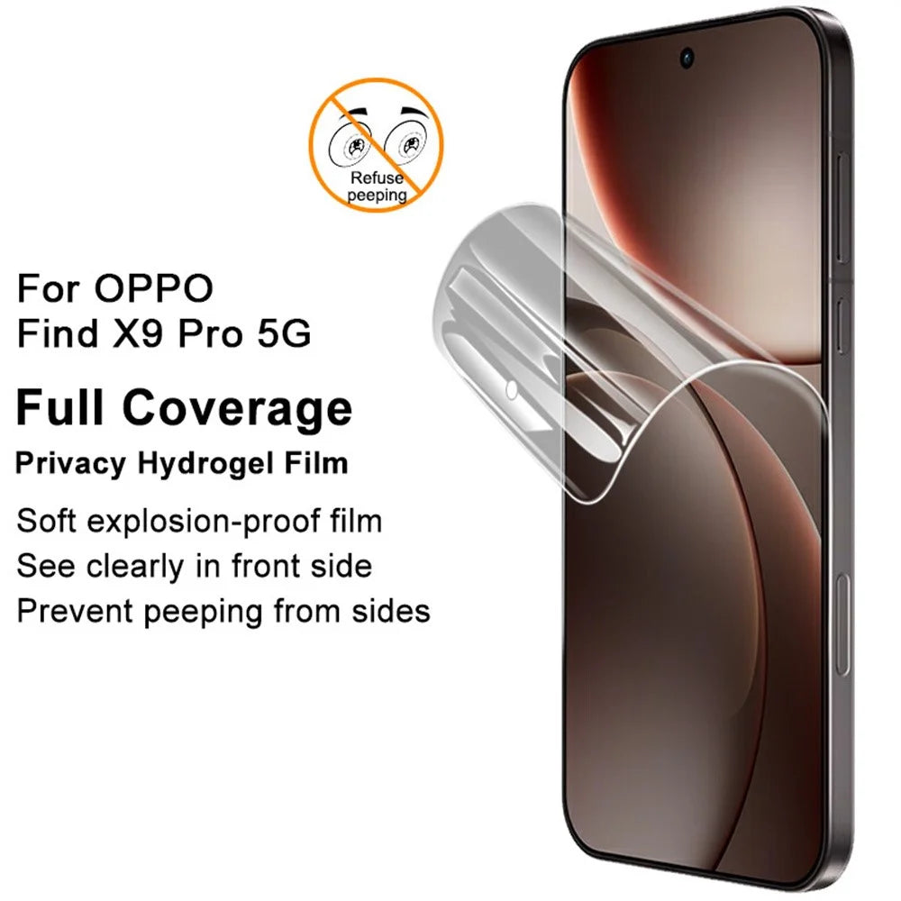 IMAK Privacy Hydrogel Film III for Oppo K15 Pro+ 5G / Find X9 Pro 5G Anti-Spy Soft TPU Full Screen Protector (Fingerprint Unlock) - 4